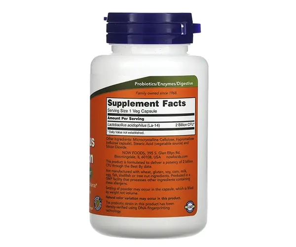 Пробиотики NOW Foods (Acidophilus Two Billion) 2 млрд КОЕ 100 капсул
