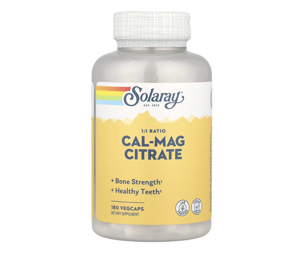 Кальций и магний Цитрат Solaray (Calcium Magnesium Citrate) 1000 мг/1000 мг
