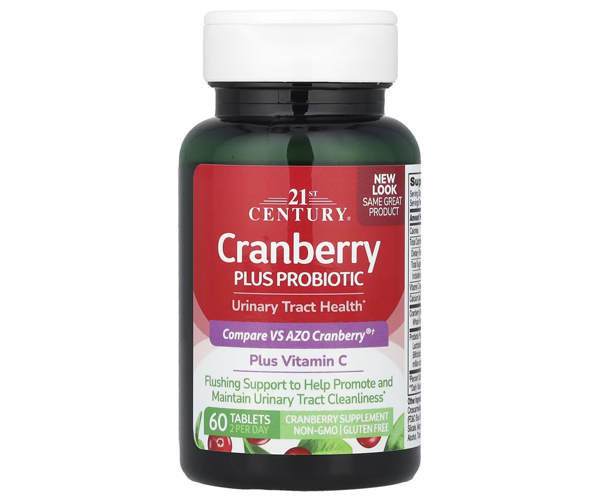 Клюква с пробиотиками 21st Century (Cranberry Plus Probiotics) 60 таблеток