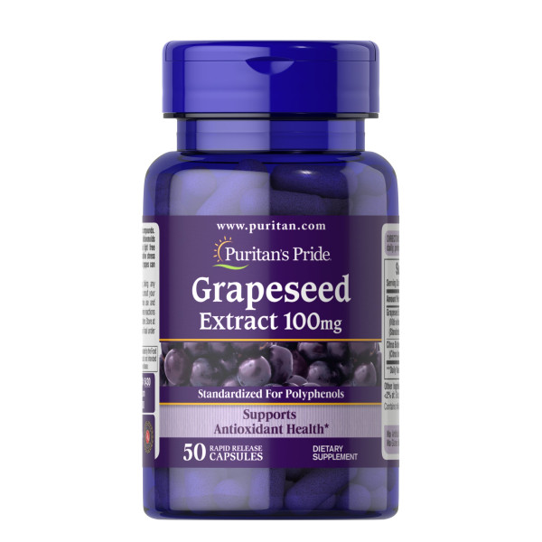 Екстракт виноградних кісточок Puritan's Pride (Grapeseed Extract) 100 мг 50 капсул