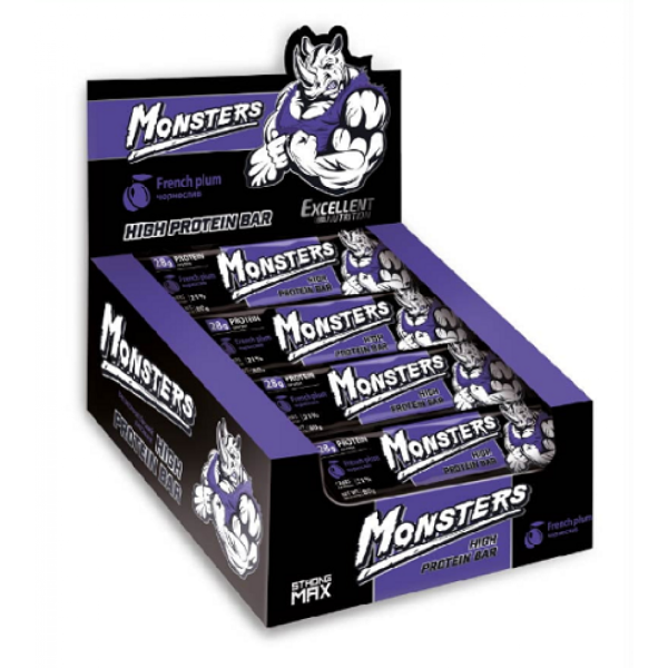 Батончики Strong Max Monsters 80г x 20шт