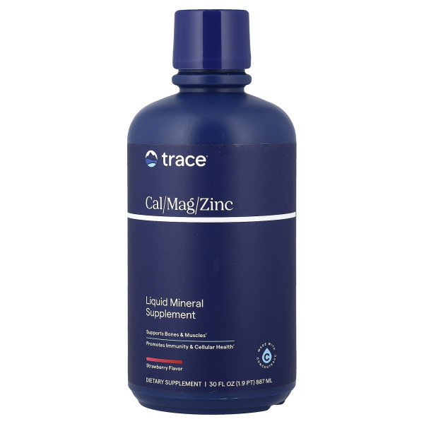 Кальцій магній та цинк Trace Minerals Research  (Cal/Mag/Zinc) 946 мл зі смаком полуниці