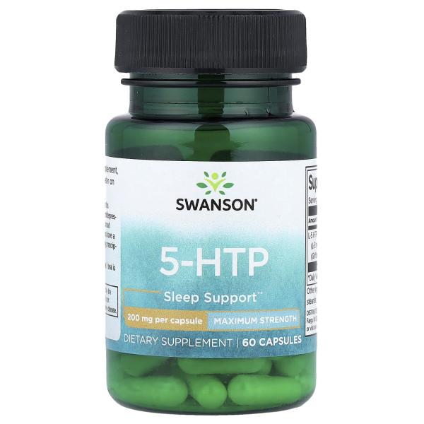 5-НТР Swanson (5-HTP Maximum Strength) 200 мг 60 капсул