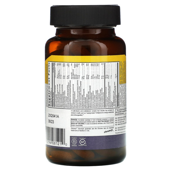 Мультивитамины и минералы с железом для женщин Country Life (Multivitamin and Mineral Complex with Iron) 120 таблеток