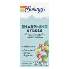 Добавка при стрессе Solaray SharpMind ™ Stress 30 капсул
