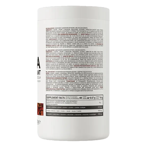 Аминокислоты BCAA Ostrovit (BCAA Instant) 400 г со вкусом колы